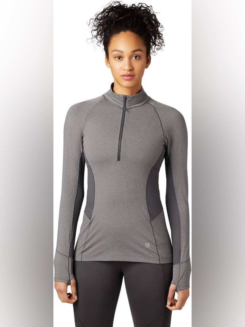 Mountain Hardwear Ghee Long-Sleeve 1/4-Zip Top – Women’s Large – Gray